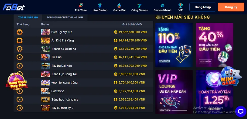 Trò chơi Slot Game tại nw88 cổng game